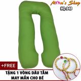 Gối chữ U cho bà bầu vải Hàn Quốc - Gối chữ U đa năng cho Bà bầu - MoomShop