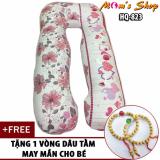 Gối chữ U cho bà bầu vải Hàn Quốc - Gối chữ U đa năng cho Bà bầu - MoomShop