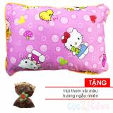 Gối nằm Đinh Lăng thảo dược cho bé số 2 - họa tiết ngẫu nhiên bé GÁI Tặng 1 túi thơm vải mùi hương ngẫu nhiên