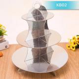 Kệ bánh sinh nhật cupcake 3 tầng