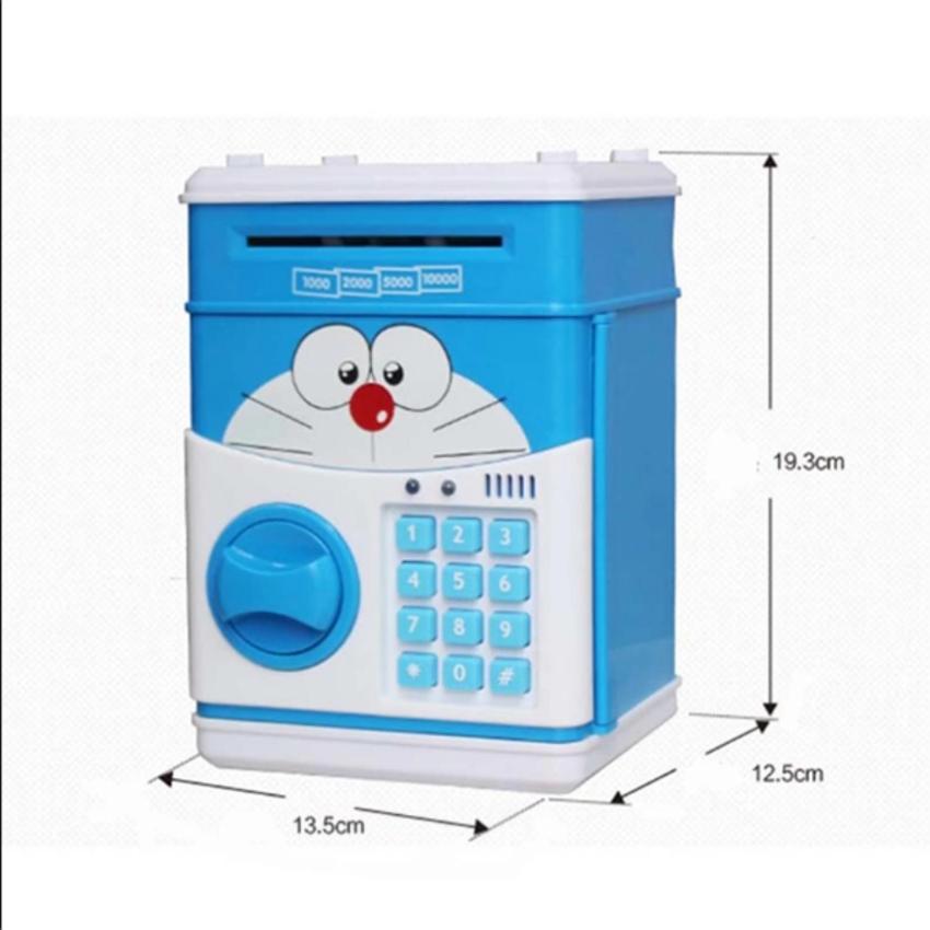 Két sắt mini cho bé giúp bé học quản lí tiền bạc hình Doraemon