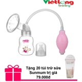 Máy hút sữa bằng tay farlin bf640 + tặng 20 túi trữ sữa sunmum