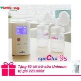 Máy hút sữa spectra 9s hút đôi + tặng 60 túi trữ sữa unimom trị giá 223.000đ