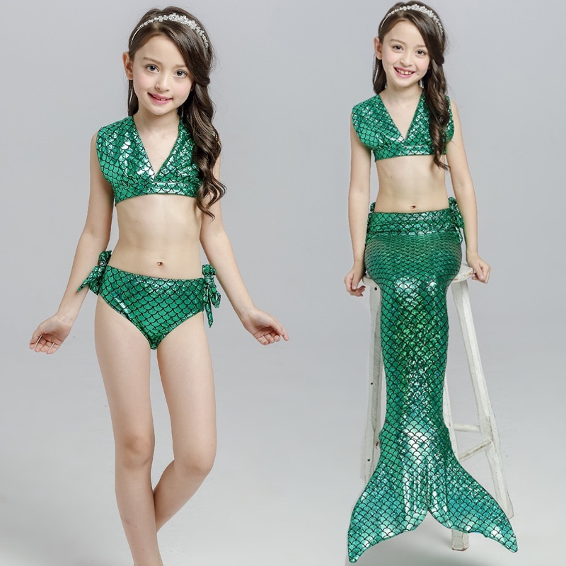 Nơi bán Mermaid Kids Swimwear Girl Bikini Mermaid 3 Piece Mermaid Swimsuit
Tail Swim Skirt Kids(green) - intl