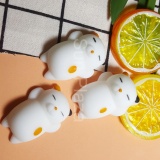 ►Mochi Squishy◄ Mèo tam thể đáng yêu - Mochi Squishy Silicon - Tặng nút chống bụi tai nghe cho điện thoại - Squishy Mochi loại cao cấp