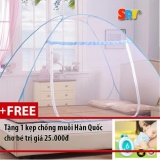 mùng chụp tự bung chống muỗi 1m6*2m+ Tặng kẹp đuổi muỗi Hàn Quốc cho bé