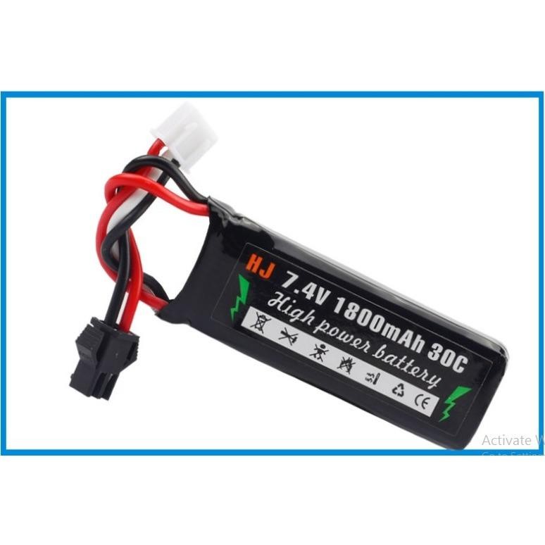 Pin đồ chơi 7.4V dung lượng 1800mAh chuẩn kết nối SM