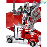 Robot biến hình ôtô Transformer cao 35cm mẫu Optimus Prime trắng 6699-6D