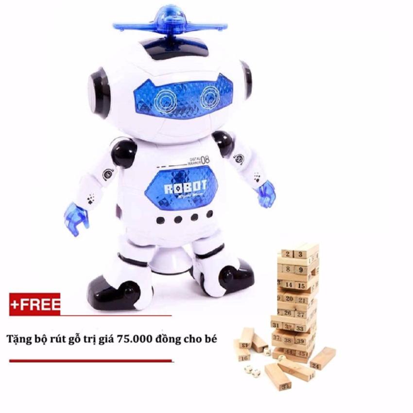 Hình ảnh Robot Thông Minh Nhảy Múa Theo Nhạc+ Tặng Đồ Chơi Rút Gỗ SángTạo(Xanh)