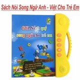 Sách song ngữ Việt - Anh cảm ứng cho bé phát triển trí tuệ sớm trình bày theo từng chủ đề về bảng chữ cái, con số, hình học, vật dụng gia đình, phương tiện giao thông, con vật, hoa quả, thành viên gia đình...