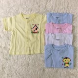 Set 5 áo cộc tay catter cài khuy cho bé từ 1-12 tháng