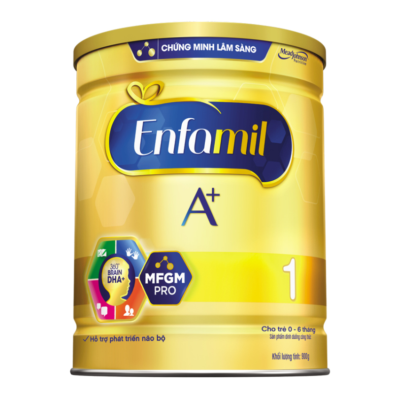 Sữa bột Enfamil A+ 1 DHA+ và MFGM 900g