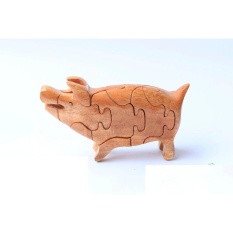 Thú gỗ lắp ghép 3D hình chú heo Lợn TGH07