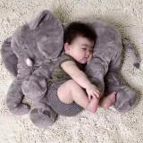 Thú nhồi bông Voi xám cho bé - Thú nhồi bông gấu bông con voi - Chất liệu vải bông không xù