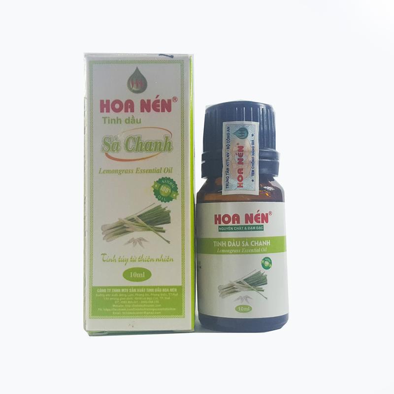 Tinh dầu Sả Chanh đậm đặc chiết xuất tự nhiên đuổi muỗi thơm phòng Hoa Nén 10ml / Chống muỗi Diệt muỗi