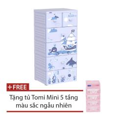 Tủ nhựa Duy Tân MINA 5 tầng (Dương Đại Dương) tặng kèm Tủ TOMI 5 tầng màu sắc ngẫu nhiên