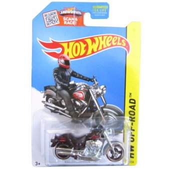 Xe mô hình tỉ lệ 1:64 Hot Wheels Moto Harley-Davidson Fat Boy - Đen  