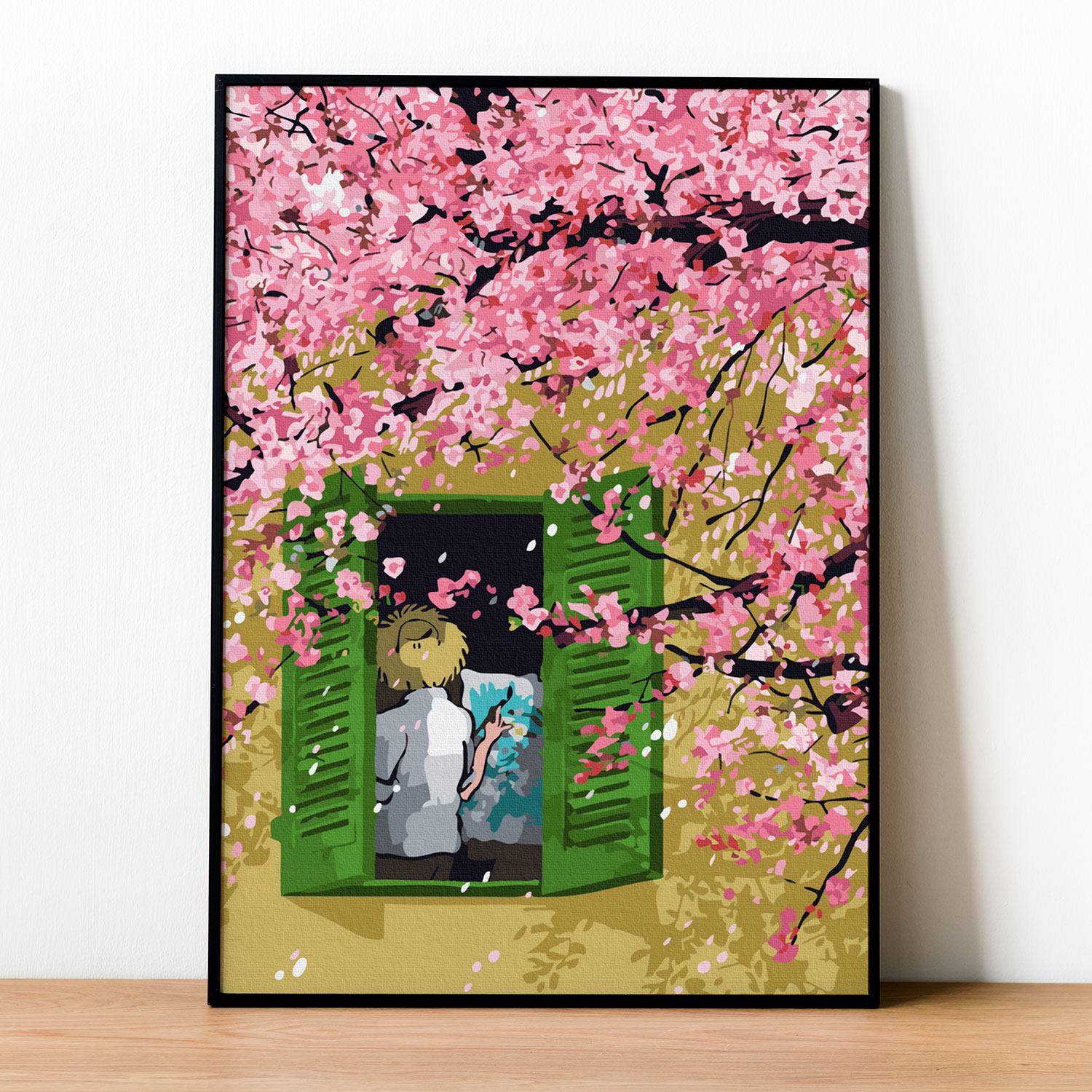✅Tranh số hóa Van Gogh Ô cửa sổ đã căng khung 40x50cm