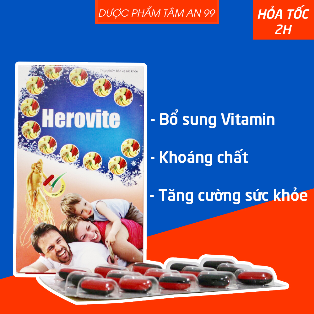 Viên uống Herovite bổ sung vitamin và khoáng chất giúp tằng cường sức khỏe