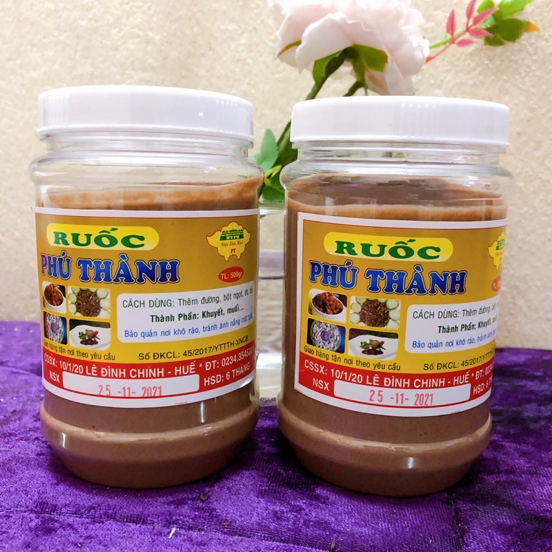 2 hủ 500gr ruốc phú thành - đặc sản huế