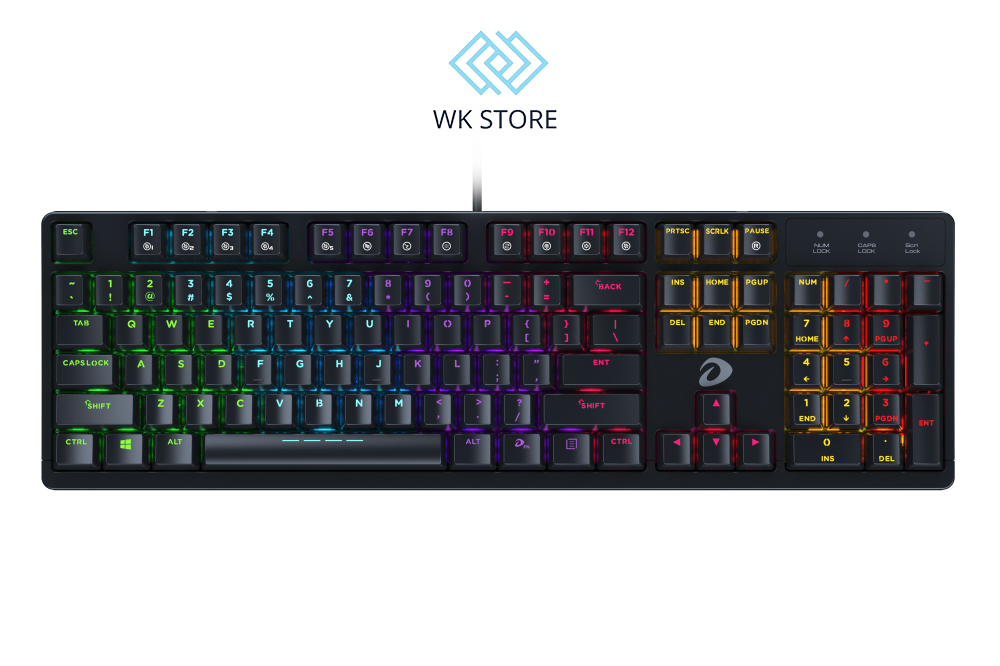 Bàn phím cơ gaming dareu ek1280 104key rgb - chính hãng bh 2 năm