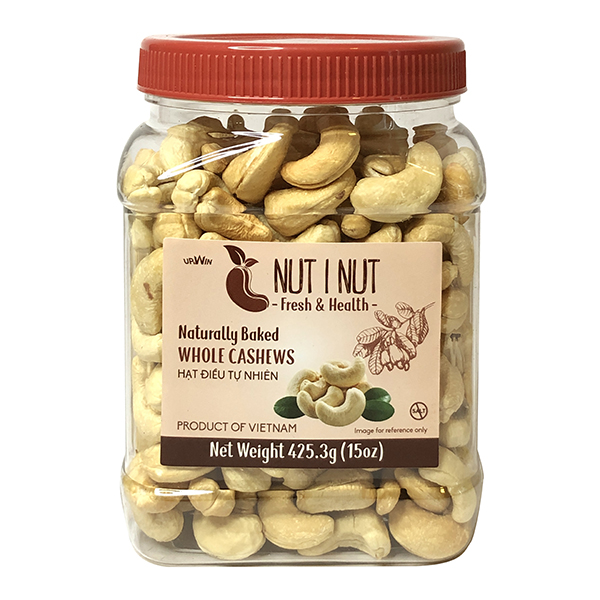 Hạt Điều Sấy Tự Nhiên Nguyên Hạt 425.3g - NUT I NUT - Giòn Béo Vừa Miệng Không Mặn - Hàng Sấy Điện Công Nghệ Cao - Không Phải Rang Muối