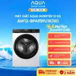 [SALE SỐC] Máy giặt lồng ngang Aqua Inverter 12Kg AW12-BP4959U1K(W) - Bảo hành 2 năm - Freeship toàn quốc