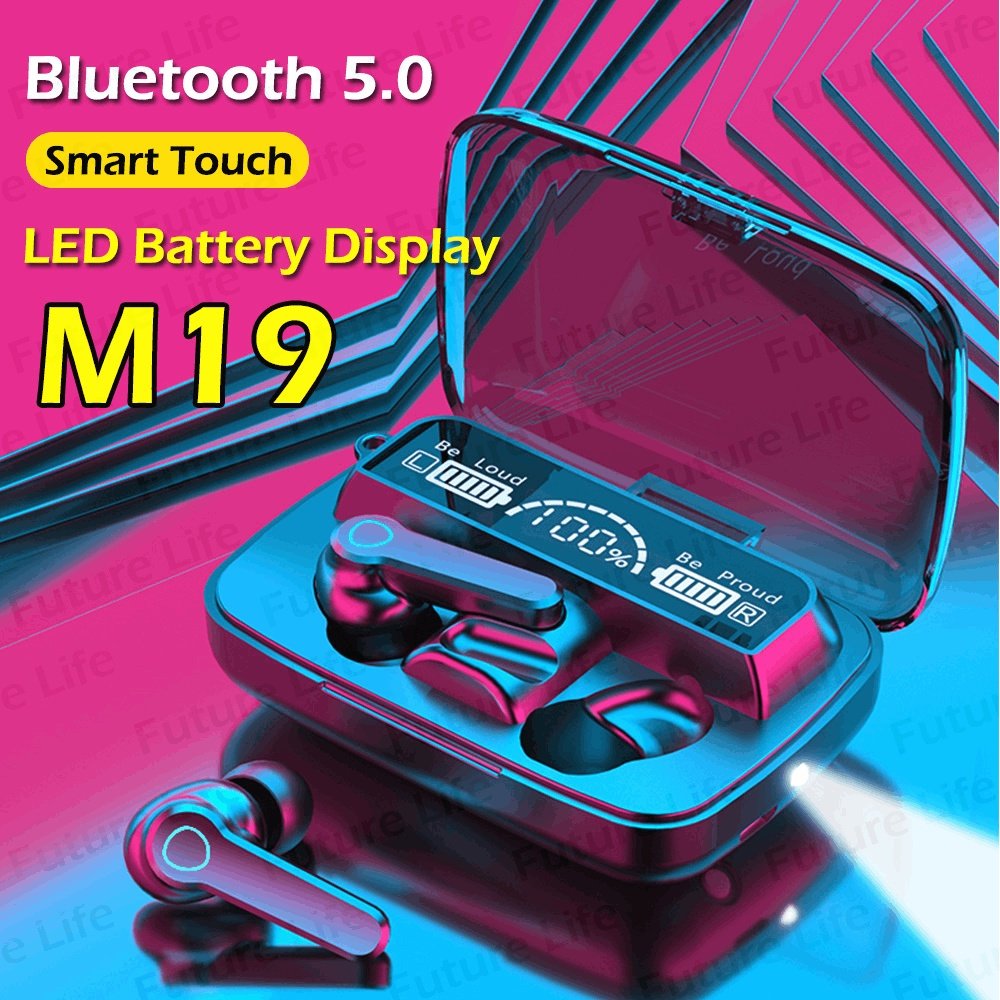 Tai nghe bluetooth M19,Tai nghe không dây nhét tai ,Độ Trễ Thấp,Chống Ồn,chống nước, Âm Thanh Hay,Pin 6-8h Nghe Siêu Hay