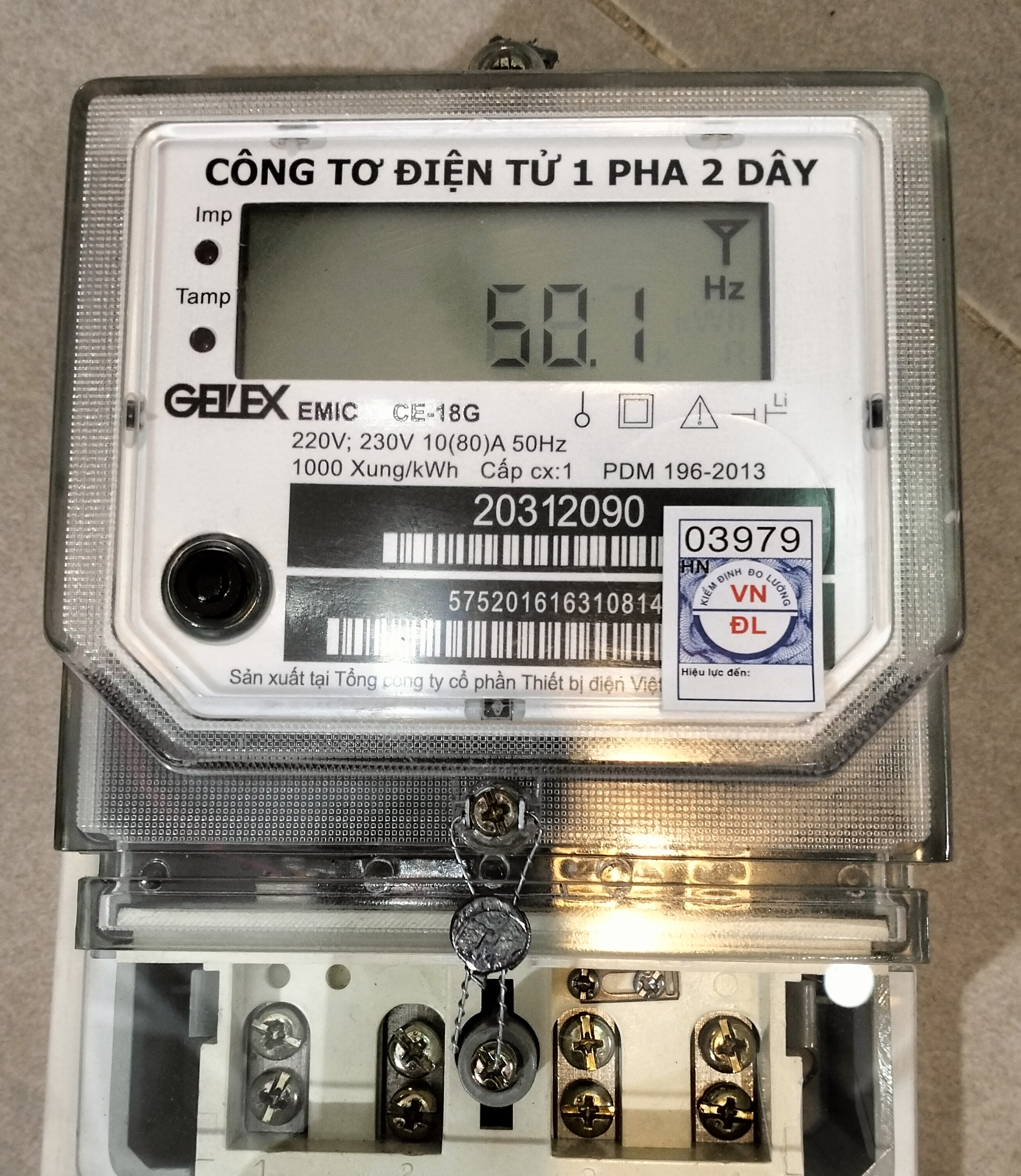 Công tơ điện 1 pha 2 dây, đồng hồ đo điện nhà trọ, phòng cho thuê, công tơ điện tử giá rẻ npp.