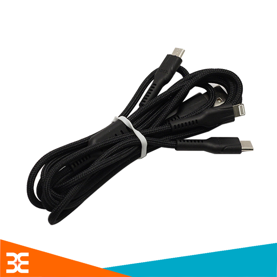 Cáp sạc hoco u31 3 trong 1 dài 1.2m