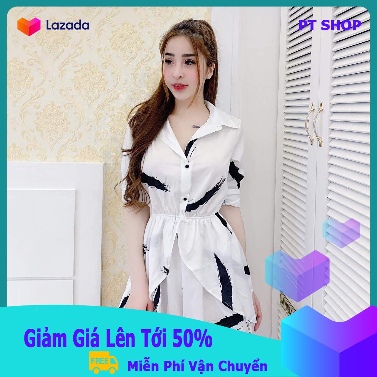 [HCM]Đầm Jumpsuit Họa Tiết Thời Trang PT Shop