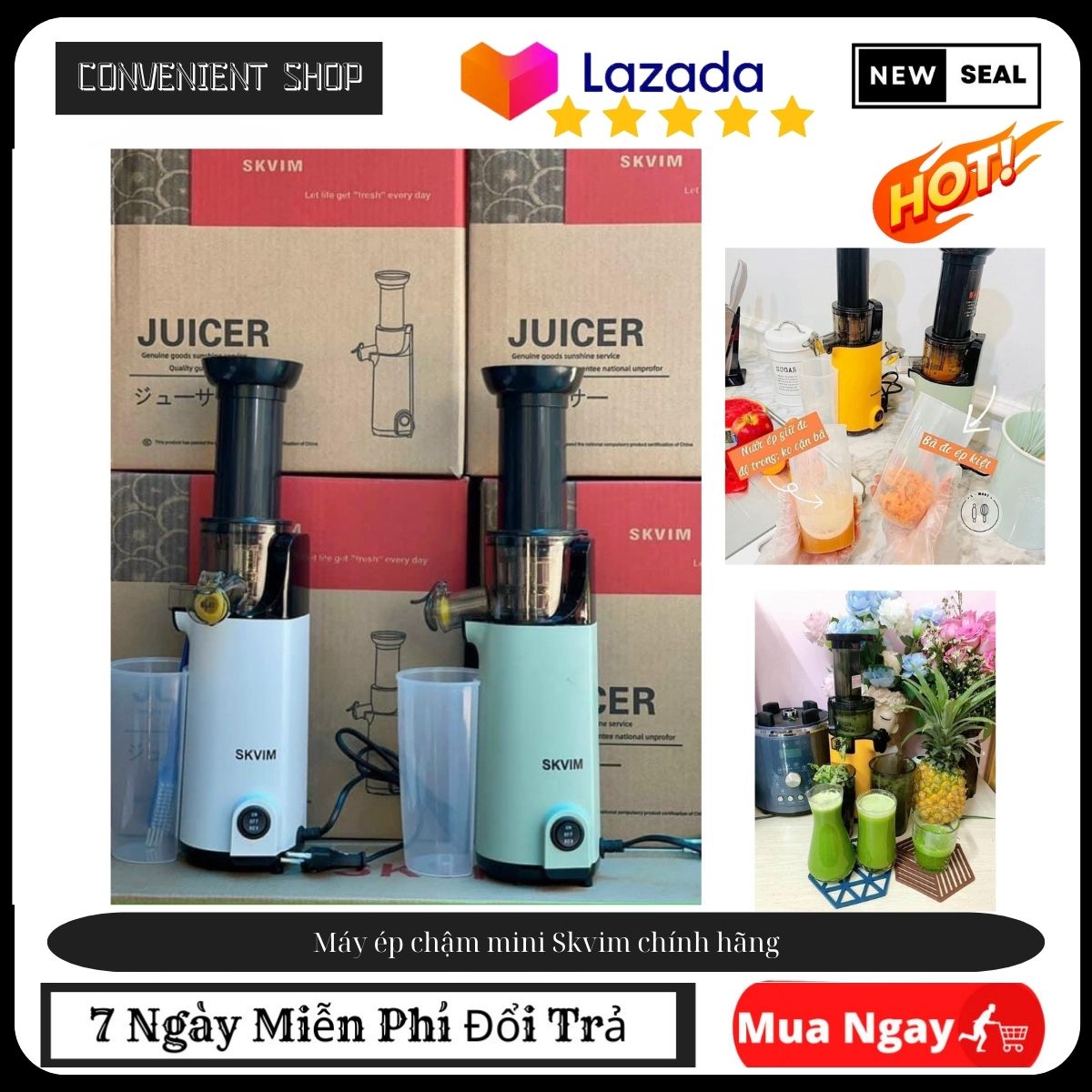 Máy ép trái cây chậm , máy ép trái cây mini . Máy ép chậm mini Skvim chính hãng - máy ep hoa quả chậm , máy ép chậm thế hệ mới .