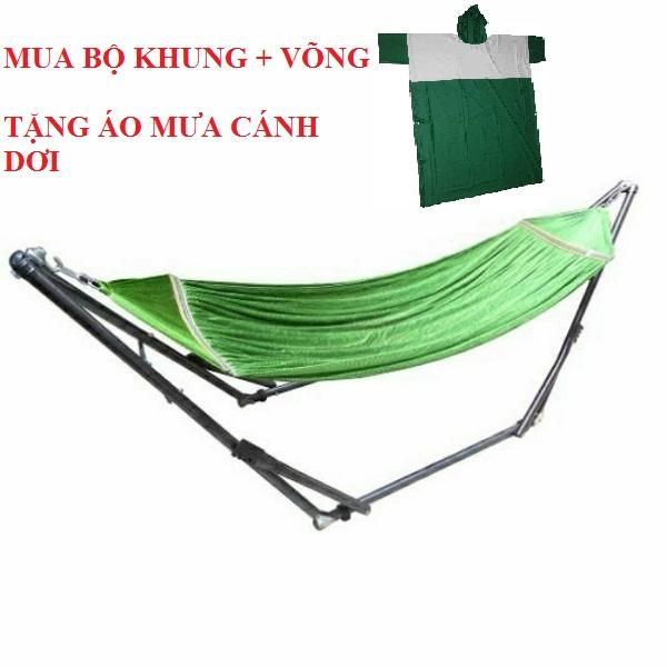 võng thép Thắng Lợi Phát (khung và lưới võng ) phi 32 tặng kèm áo mưa dù