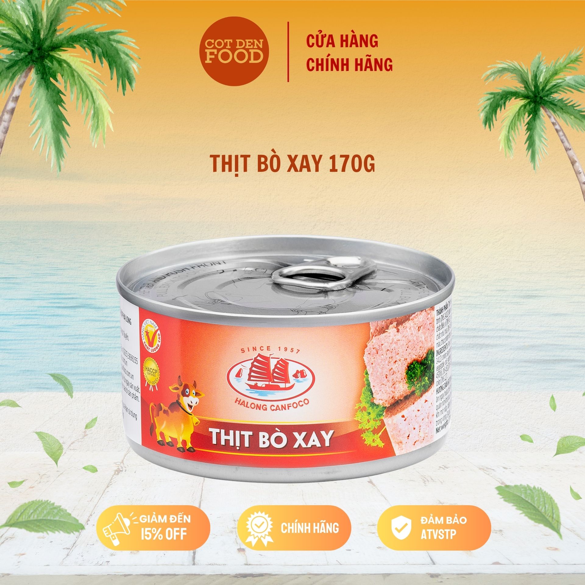 Thịt bò xay 170g - đồ hộp hạ long