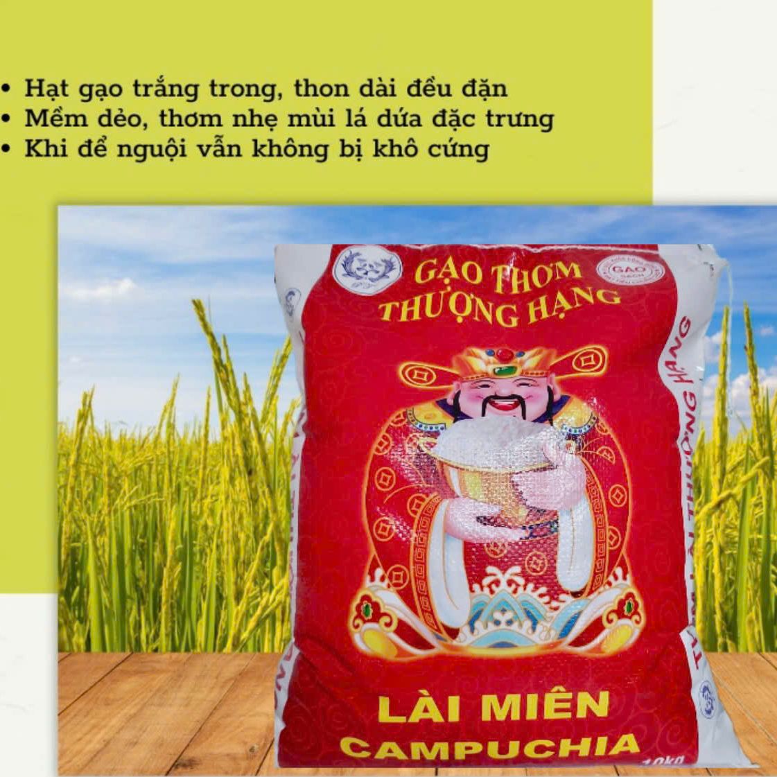 Gạo Lài Miên CPC Nội Địa 5kg - Cơm Dẻo Ngon Mềm Thơm  - Gạo Sạch Vì Dân
