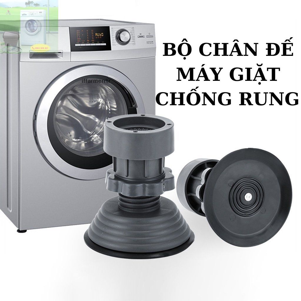 Bộ 4 chân chống rung máy giặt chống ồn chân đỡ đa năng loại mới với 4 mút cao su siêu bám chắc chắn