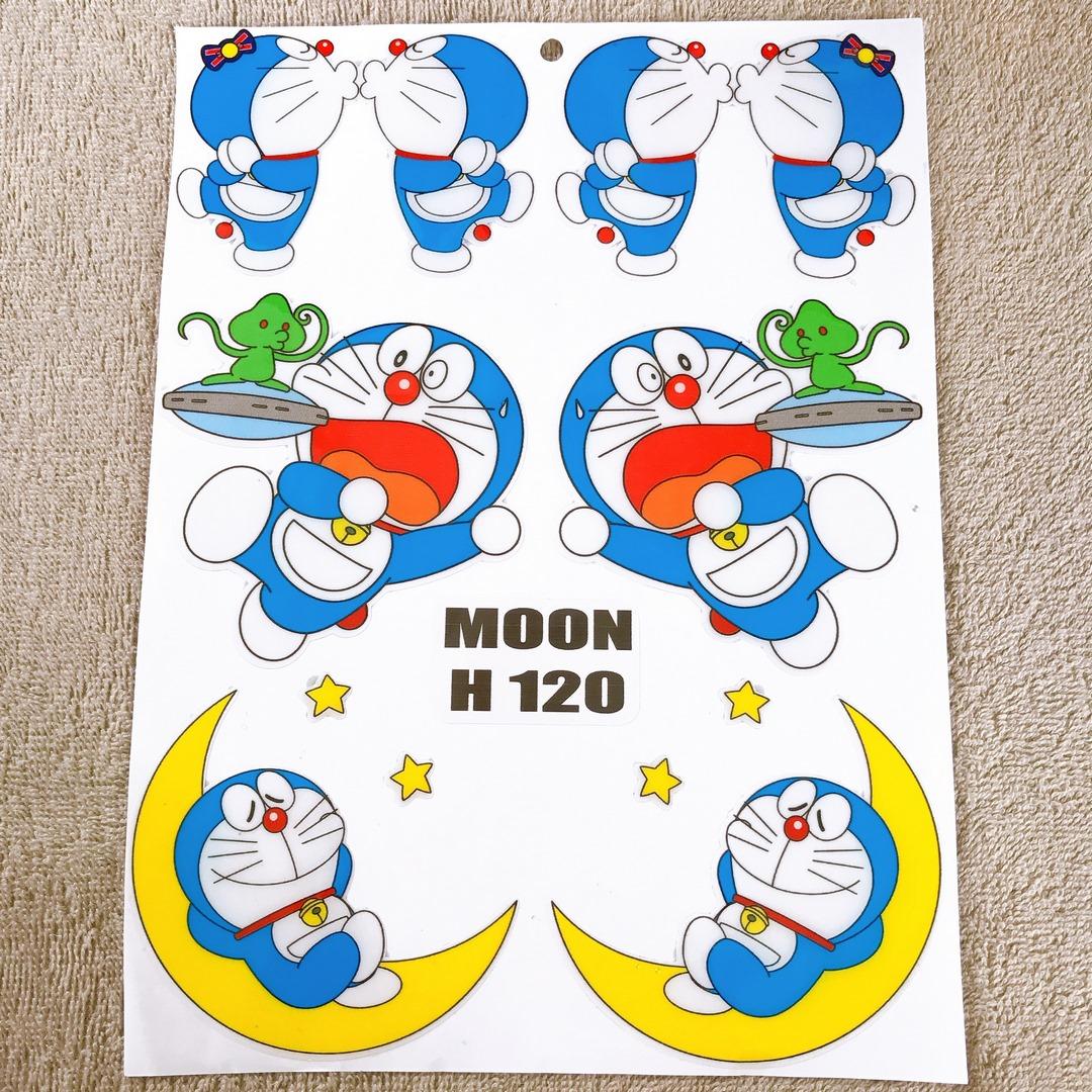 NGUYÊN BỘ TEM DÁN XE MÁY DÁN TRANG TRÍ NHÀ CỬA HOẶC DỤNG CỤ CHO BÉ DORAEMON DOREMON ALIEN MOON MẪU H120