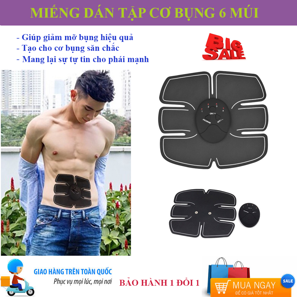 Miếng Dán Tập Tan Mỡ Bụng, Miếng Dán Cơ Bụng, Miếng Dán Massage Bụng. Giúp Giảm Mỡ Bụng Hiệu Quả, Săn Chắc Cơ, Vóc Dáng Thon Gọn.Ngoại Hình Tự Tin Với Body Hoàn Hảo! Phù Hợp Cả Nam Và Nữ. Giá Cực Sốc, Hãy Mua Ngay!