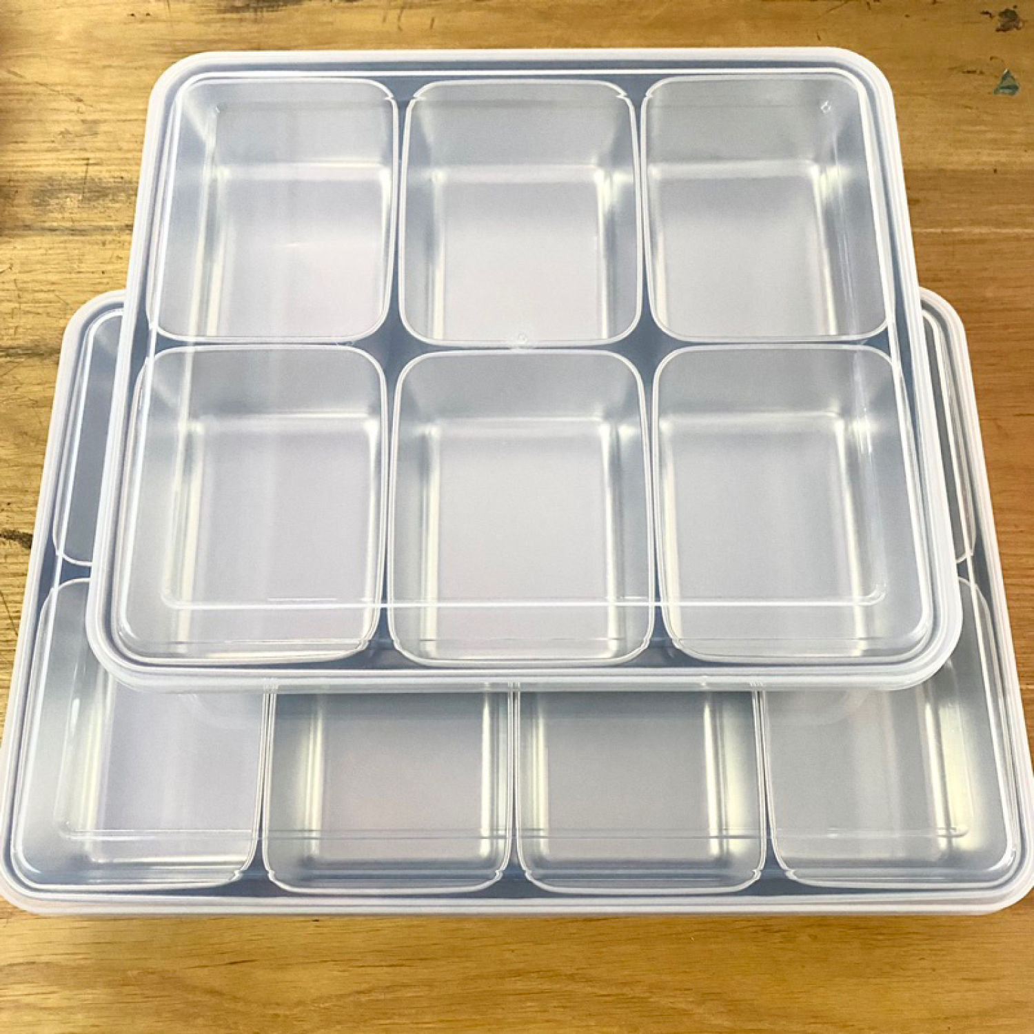 Set khay inox 6 ngăn, 8 ngăn đựng topping