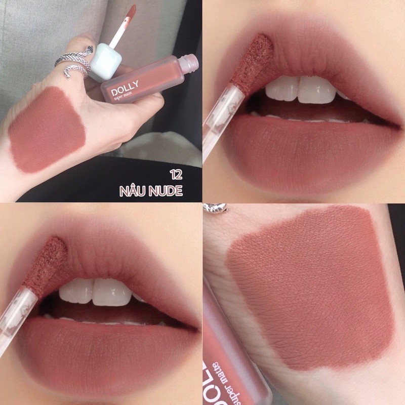 Son kem kỳ matte dolly màu nâu nude hot trend 2021