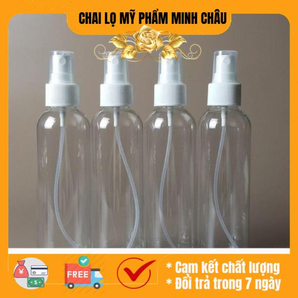 Chai nhựa pet xịt phun sương 150ml/200ml/250ml chiết mỹ phẩm