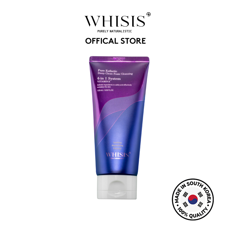 [Livestream VC 20%] Sữa Rửa Mặt Dịu Nhẹ Hàn Quốc WHISIS Dưỡng Ẩm Kiềm Dầu Trắng Da Dành Cho Mọi Loại Da 120ml - 2