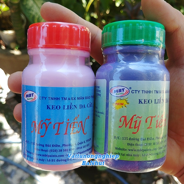 01 hủ keo mỹ tiến liền da cây 100g và 01 hủ keo mỹ tiến super màu đen 100g