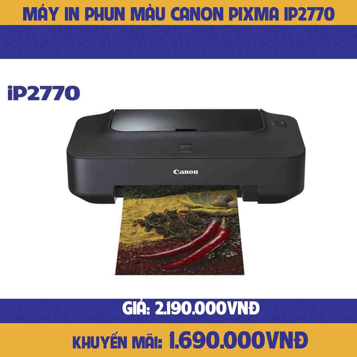 Máy in phun màu canon pixma ip2770-hàng chính hãng