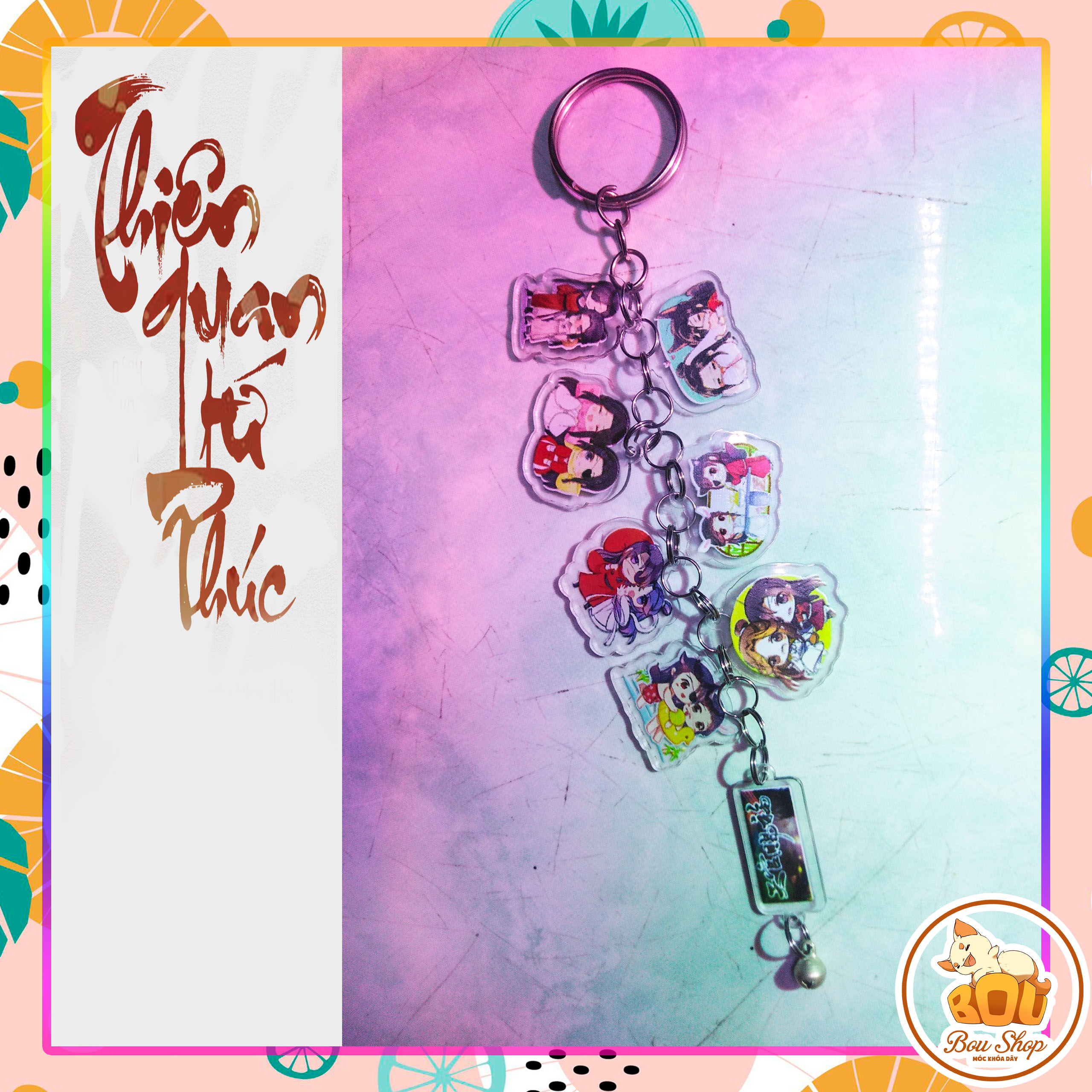 [HCM]Móc khóa dây Thiên quan tứ phúc TQTP