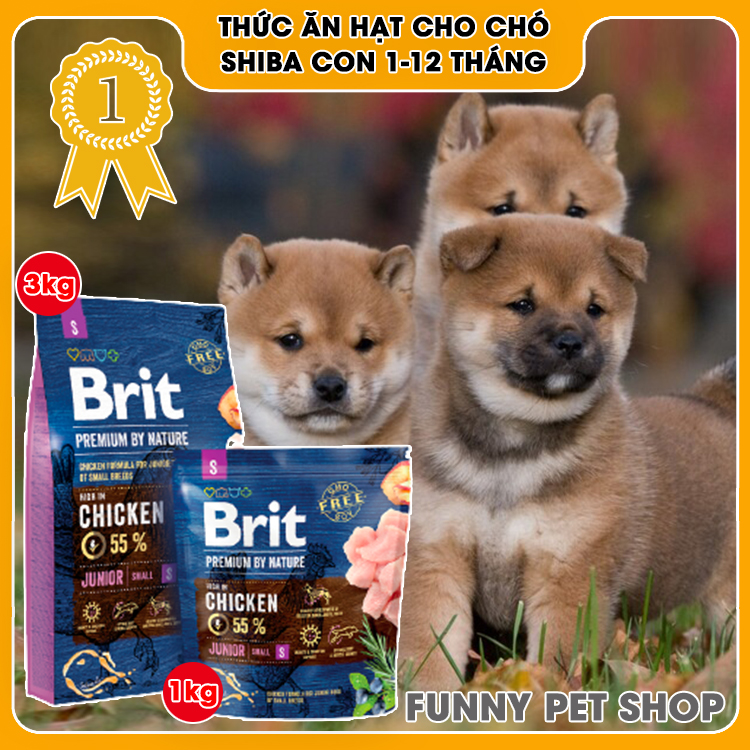 Thức ăn khô cho chó con Shiba 1-12 tháng tuổi vị thịt gà cao cấp