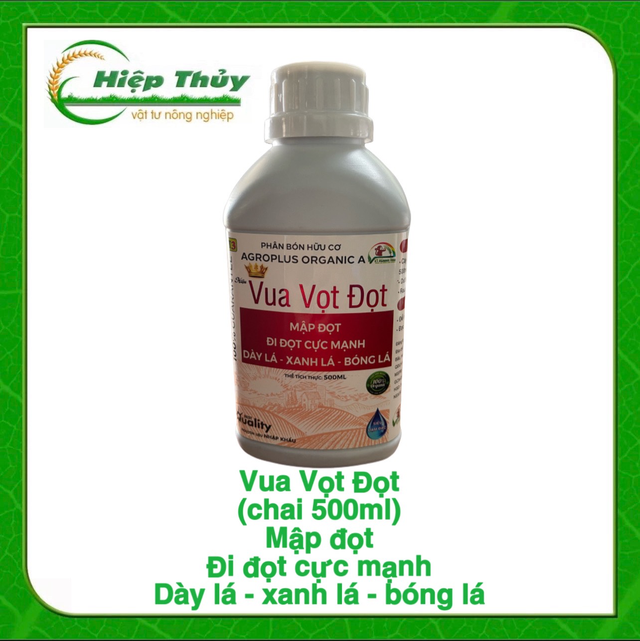 Vua vọt đọt giúp cây bung đọt đồng loạt, mập đọt, xanh lá, dày lá