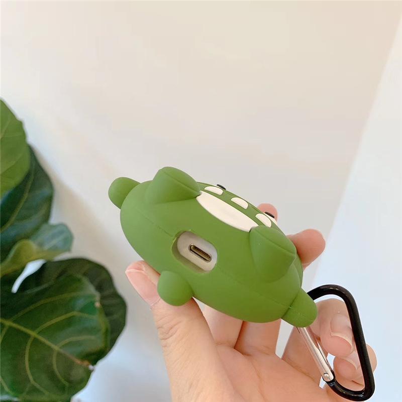 Case Airpod Pro - Ốp Airpods Pro Khủng Long xanh có sừng - PK515