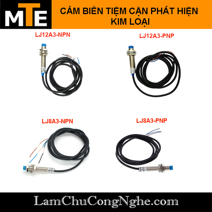 Cảm biến tiệm cận phát hiện kim loại LJ12A3 và LJ8A3 NPN & PNP