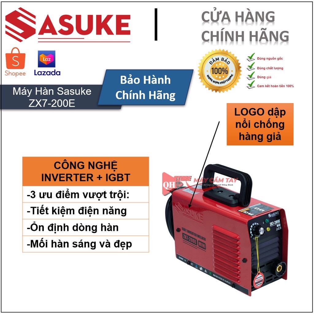Máy hàn điện tử mini sasuke zx7- 200e | sản xuất tại thái lan theo dây chuyền nhật bản |.